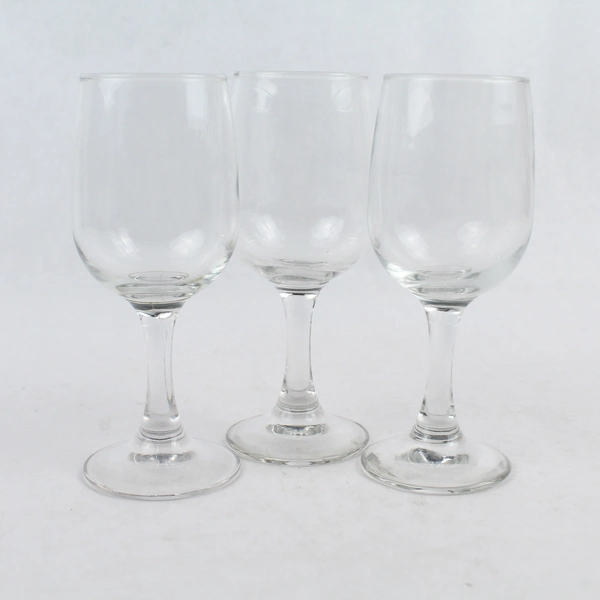 Lot of 3 Unmarked Wine Glass Goblets - Elegant Drinkware Set