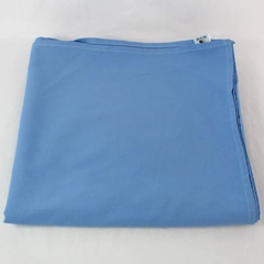 Visa Milliken Solid Blue Dacron Tablecloth 62"x62" for DIY Crafts - Pre-owned