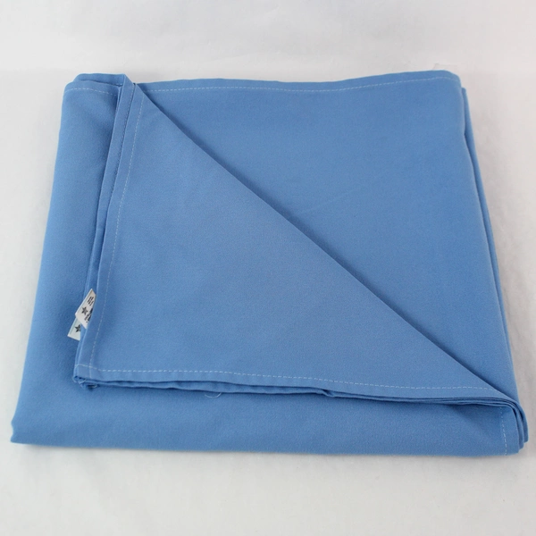 Visa Milliken Solid Blue Dacron Tablecloth 62"x62" for DIY Crafts - Pre-owned