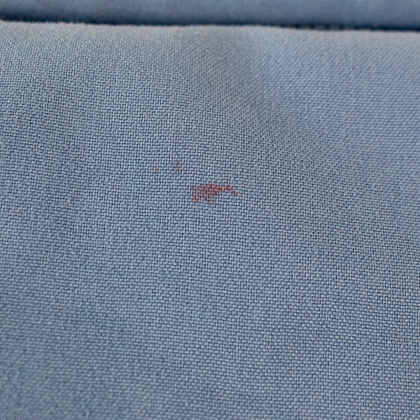 Visa Milliken Solid Blue Dacron Tablecloth 62"x62" for DIY Crafts - Pre-owned