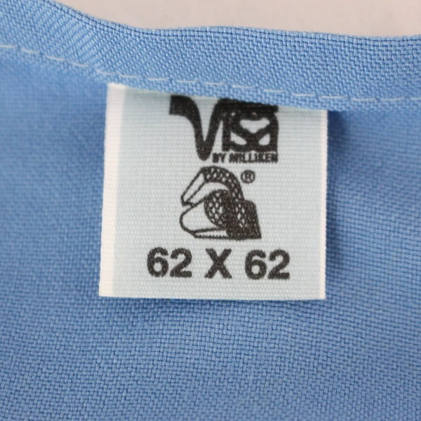 Visa Milliken Solid Blue Dacron Tablecloth 62"x62" for DIY Crafts - Pre-owned