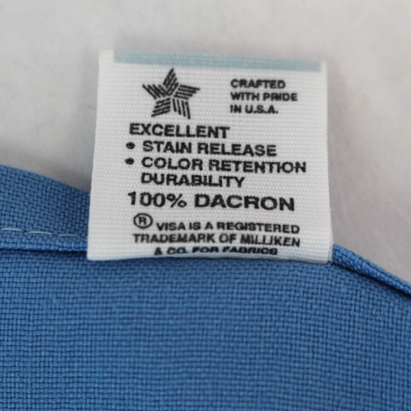 Visa Milliken Solid Blue Dacron Tablecloth 62"x62" for DIY Crafts - Pre-owned
