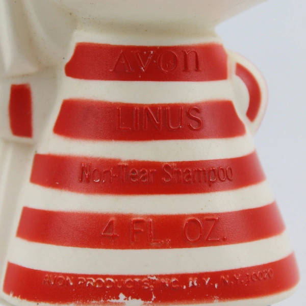 Vintage 1970 Peanuts Linus Bubble Shampoo Bottle Avon 5.25" Tall Collectible