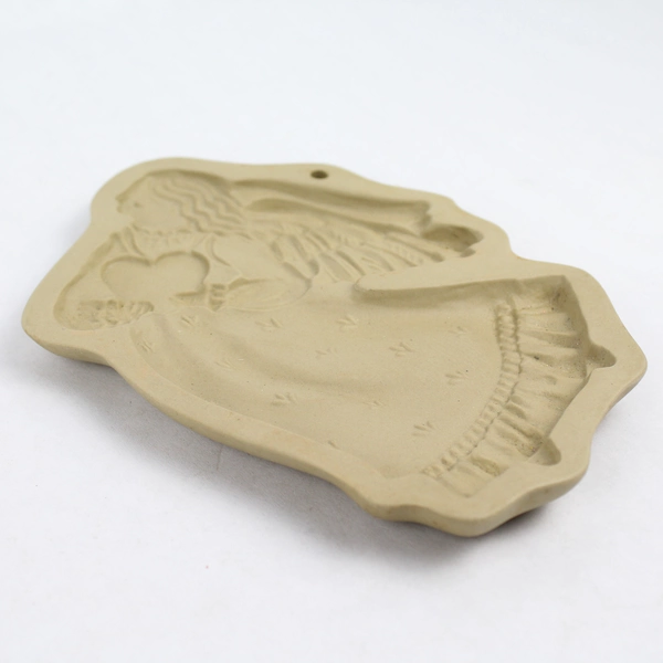 Vintage 1987 Brown Bag Cookie Art Angel Heart Mold 6.5" Collectible Baking Tool