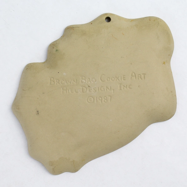 Vintage 1987 Brown Bag Cookie Art Angel Heart Mold 6.5" Collectible Baking Tool