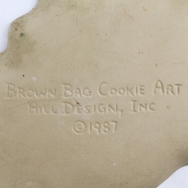 Vintage 1987 Brown Bag Cookie Art Angel Heart Mold 6.5" Collectible Baking Tool