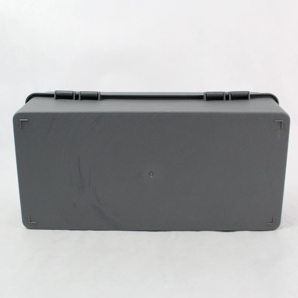 Grey Plastic Fishing Tackle Box with Handle Pre-Owned Durable