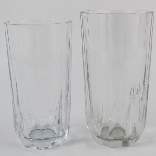 Lot of 2 Vintage Pasabahce Ribbed Clear Juice Glasses - Timeless Design