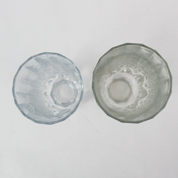 Lot of 2 Vintage Pasabahce Ribbed Clear Juice Glasses - Timeless Design