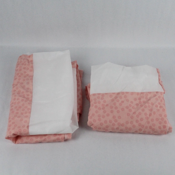 2 PC Pink Polka Dot Crib Skirts by The Peanutshell - Nursery Bedding Set