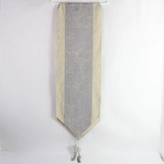 Elegant Blue & Beige Table Runner 13" x 78" - Pre-Owned Home Décor