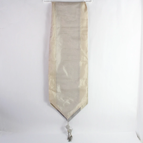 Elegant Blue & Beige Table Runner 13" x 78" - Pre-Owned Home Décor