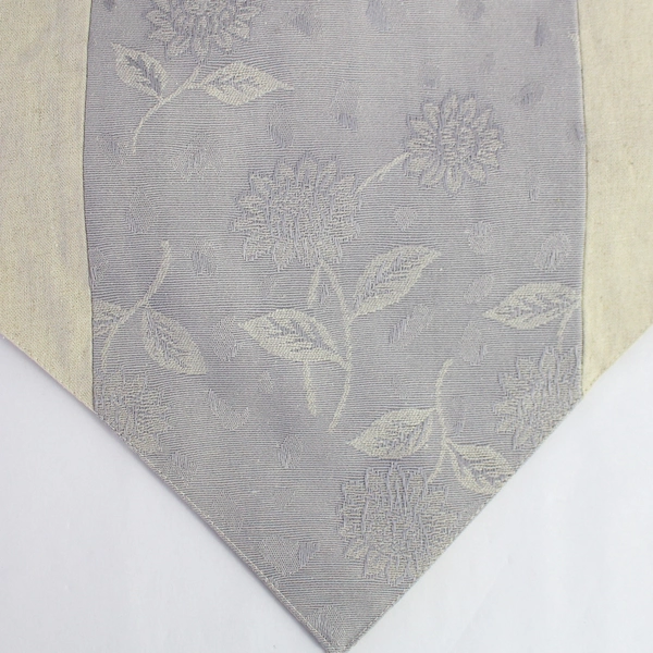 Elegant Blue & Beige Table Runner 13" x 78" - Pre-Owned Home Décor