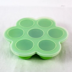 Green Silicone Baby Food Freezer Tray - BPA Free, 7 Compartments, Good Condition