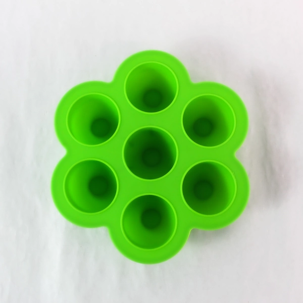 Green Silicone Baby Food Freezer Tray - BPA Free, 7 Compartments, Good Condition