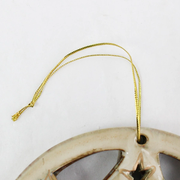 Vintage Holy Family Nativity Scene Ceramic Ornament 5.5" - Pre-Owned, Crack