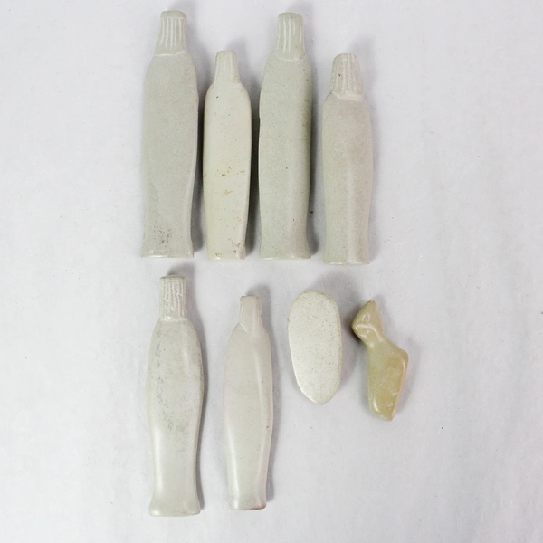 8 Piece Carved Stone Christmas Nativity Figure Set - Incomplete Vintage Decor