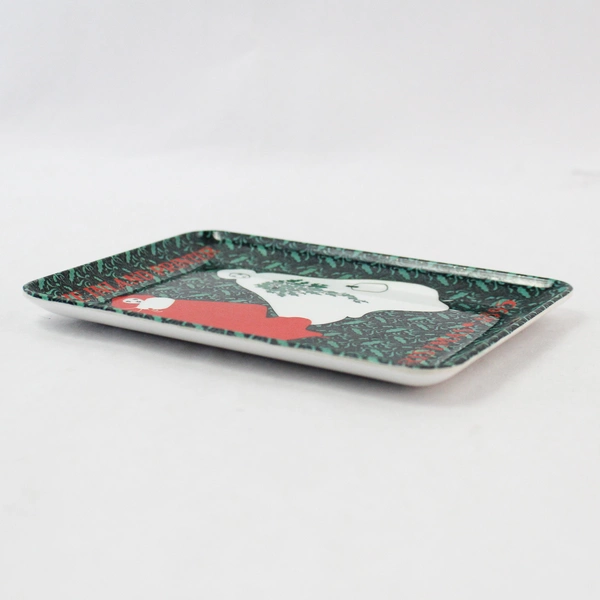 Inland Printer Christmas 1895 Trinket Tray 4"x5.75" Holiday Decor Vintage