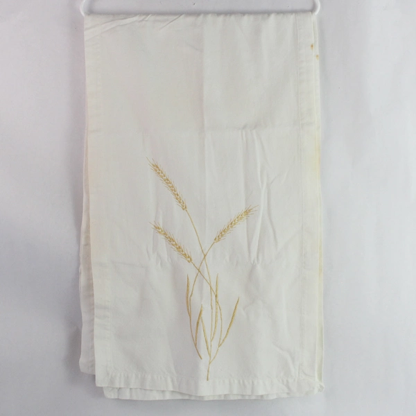 Lot of 3 Embroidered Table Runner, Dishcloth & Basket Liner - Rustic Decor