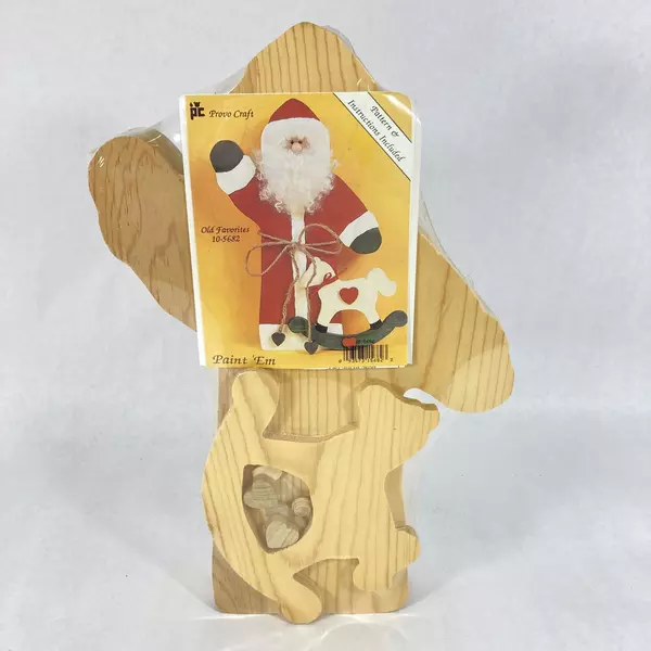 Provo Craft Paint Em Santa & Rocking Horse Kit 10-5682 - New in Package