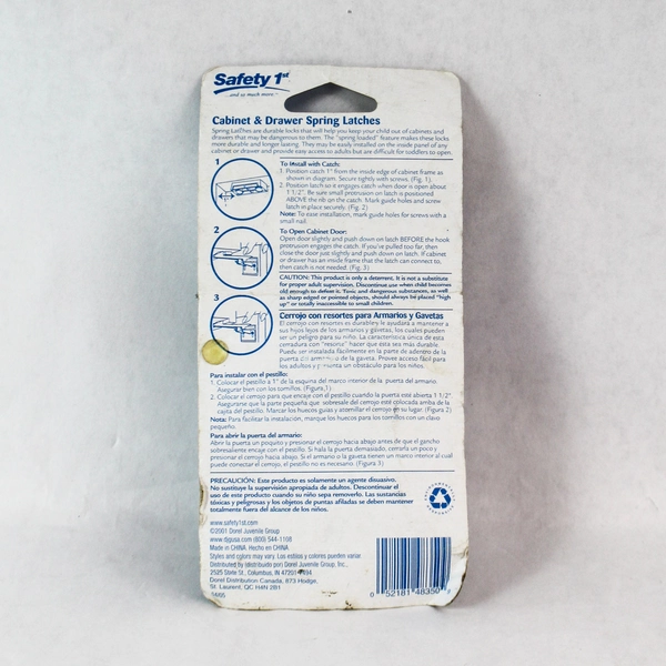 Safety 1st 3 Pack Spring Latches for Cabinets & Drawers - Baby Proofing