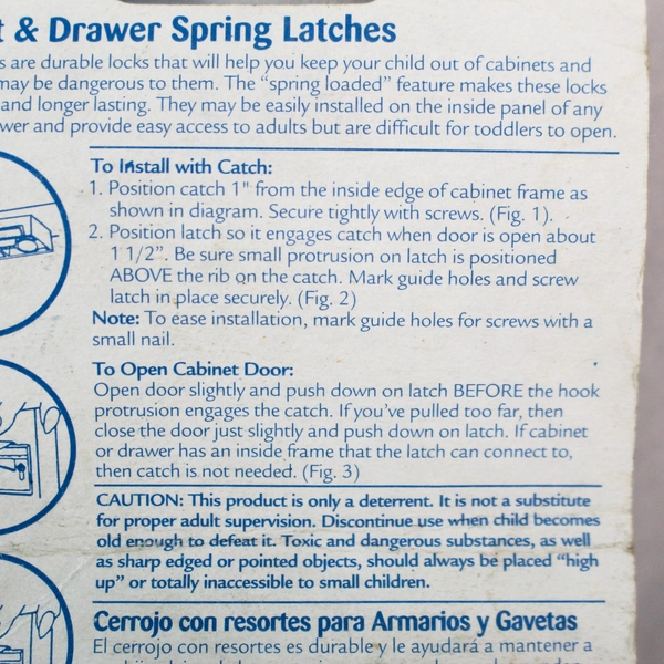 Safety 1st 3 Pack Spring Latches for Cabinets & Drawers - Baby Proofing