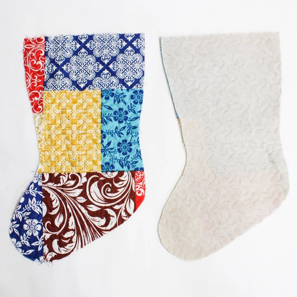 Lot of 11 Christmas Stockings & Fabric Panels for Crafting - Pre-Owned