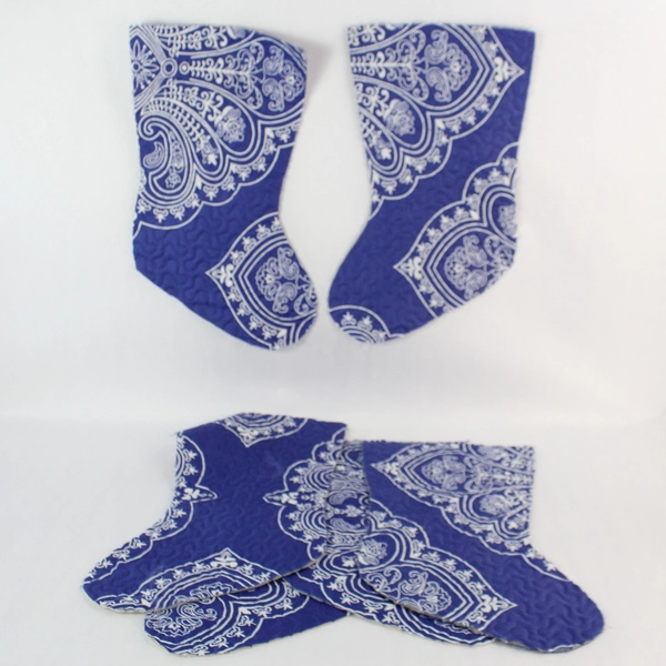 16 PC Lot of Quilted Christmas Stockings & Fabric Panels - Craft Decor