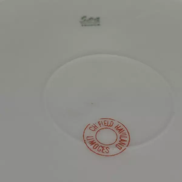 Vintage Haviland Limoges Dinner Plate White Pink Flowers 9.5" Beautiful Elegance