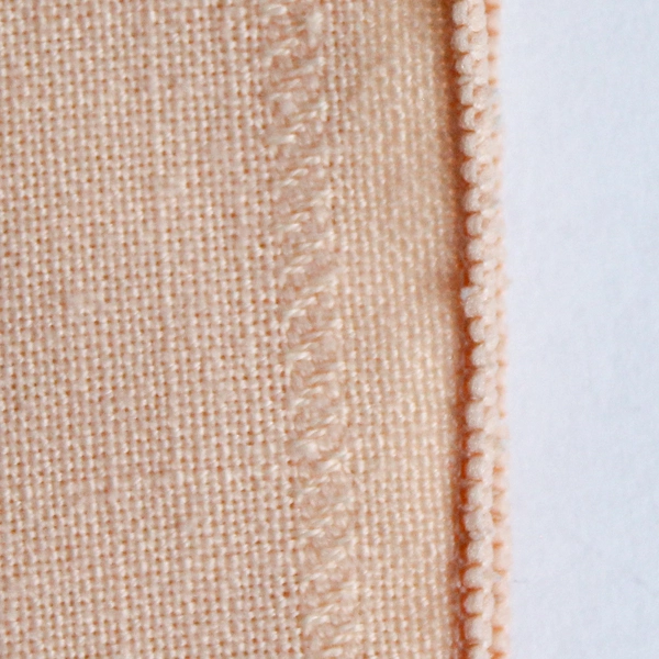 5 PC Peach Pink Napkins & Tablecloth Set - Flawed, Elegant Home Decor