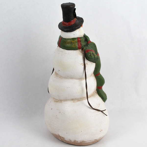 Midwest Snowman Ceramic Figurine 10" Holiday Decor - Repaired Collectible
