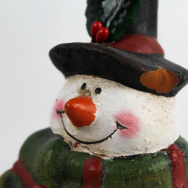 Midwest Snowman Ceramic Figurine 10" Holiday Decor - Repaired Collectible