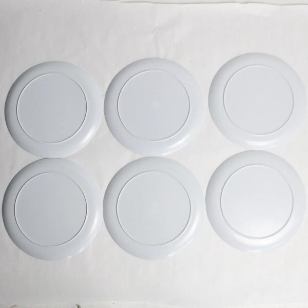 Set of 6 Multicolor Polka Dot Design Plastic Dinner Party Plates 11"