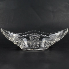 Vintage Anchor Hocking Star of David Glass Gondola Dish 9.5" - EAPG