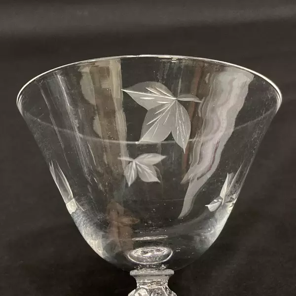 Lot of 3 Bryce Autumn Crystal Liqueur Cocktail Glasses - 4.5 inches Tall