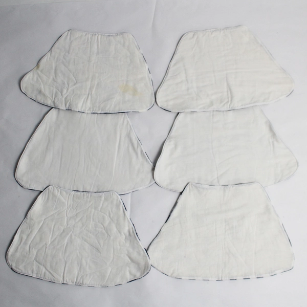 Set of 6 Pre-Owned Blue Gingham Placemats for Round Tables - Some Stains