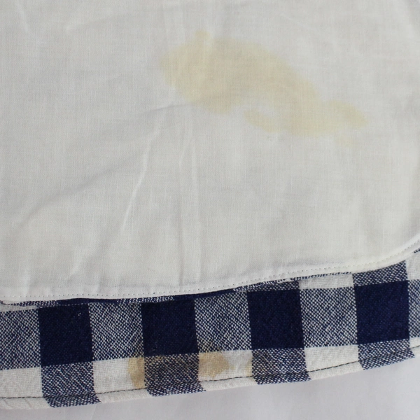 Set of 6 Pre-Owned Blue Gingham Placemats for Round Tables - Some Stains