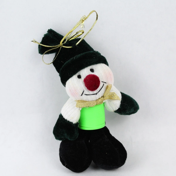 Snowman Slinky Plush Toy Holiday Ornament for Christmas Tree Decor