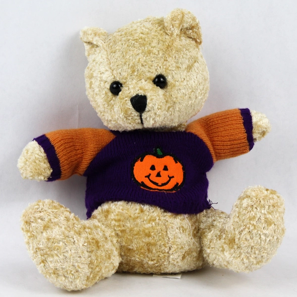Best Made Toys Bear Stuffed Animal Halloween Jack-O-Lantern Shirt 8"