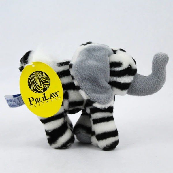 B.J. Toy Co. ProLaw Striped Elephant Stuffed Animal 5" with Tag - Cute Plush Toy