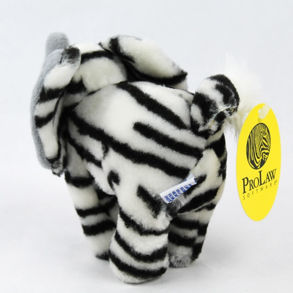 B.J. Toy Co. ProLaw Striped Elephant Stuffed Animal 5" with Tag - Cute Plush Toy