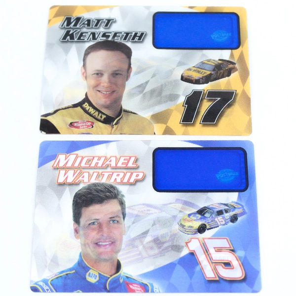 Lot of 2 2003 NASCAR Holographic Cards - Waltrip & Kenseth - Good Condition