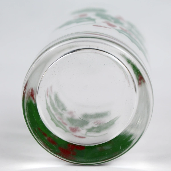 Vintage Bartlett Collins Holly & Berry Christmas Tumbler - 5" Tall, Pre-Owned