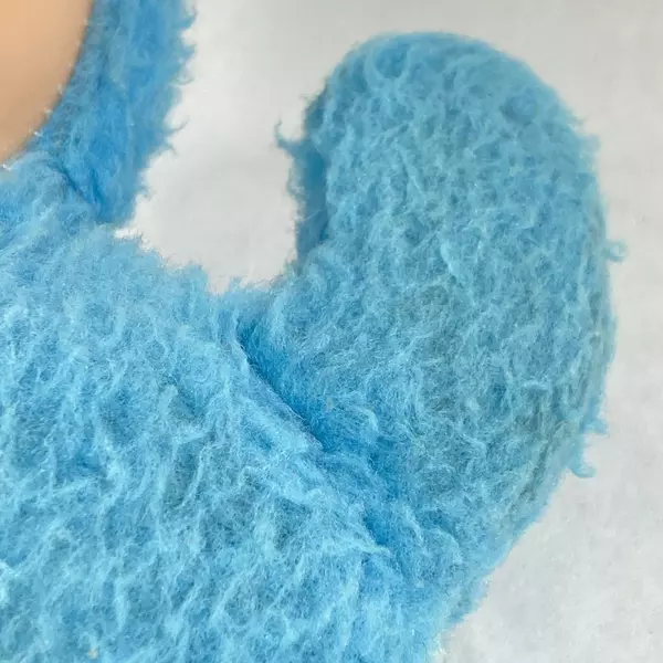 Vintage 11" Blue Cloth Baby Doll with Vinyl Face - Pre-Owned Collectible