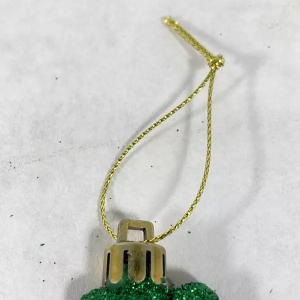 Set of 8 St. Patrick's Day Green Glitter Shamrock Ornaments Decorations