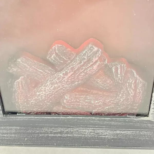 Hanging Black Battery Operated Fireplace Lantern 11" for Patio/Porch Decor