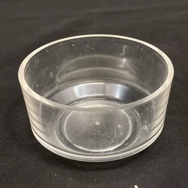 Vintage Round Lucite Owl Trinket Box - Whimsical Clear Collectible