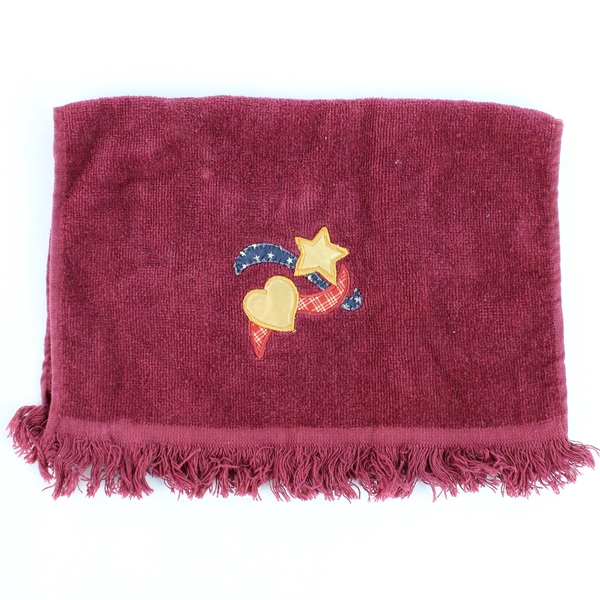 Lot of 5 Embroidered Cotton Christmas Dishcloths - Festive Kitchen Towels