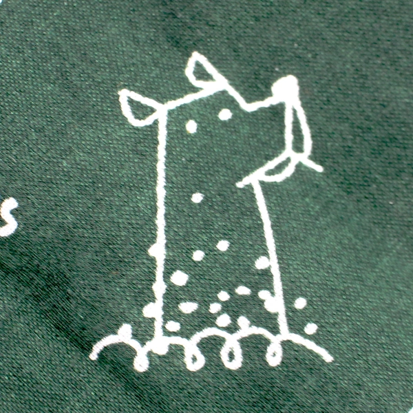 The Farmer's Dog Long Live Dogs Green Scarf Bandana 21"x21" Pre-Owned
