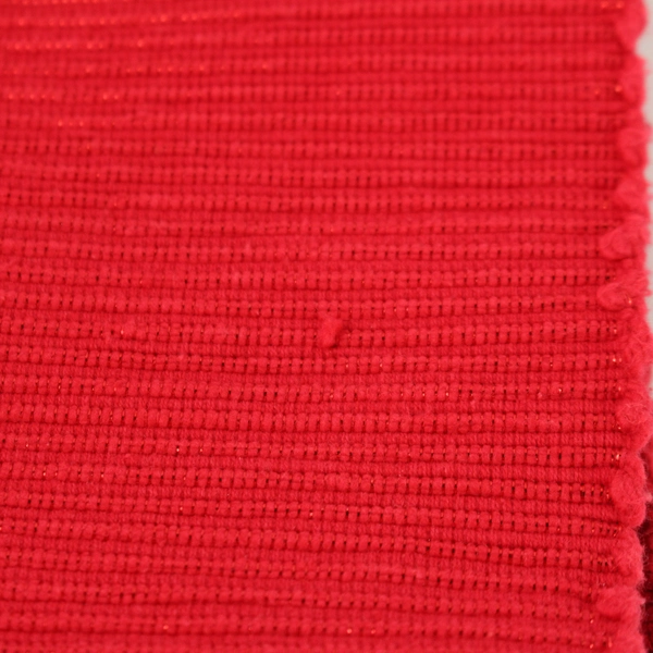 Set of 6 Red Shimmery Woven Placemats 13"x17.5" Holiday Table Decor